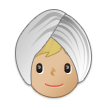 👳🏼 Person Wearing Turban: Medium-Light Skin Tone, Emoji by Samsung