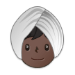 👳🏿 Person Wearing Turban: Dark Skin Tone, Emoji by Samsung