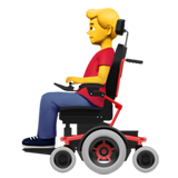 👨‍🦼 Mann in Elektrischem Rollstuhl Emoji von Apple