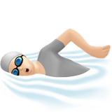 🏊🏻 Person Swimming: Light Skin Tone, Emoji by Apple