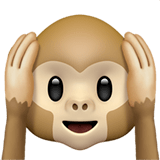 🙉 Sich Die Ohren Zuhaltendes Affengesicht Emoji von Apple