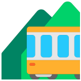 🚞 Поезд в Горах, смайлик от Microsoft