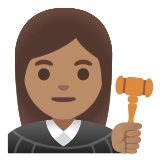 👩🏽‍⚖️ Woman Judge: Medium Skin Tone, Emoji by Google