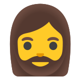 🧔‍♀️ Woman: Beard, Emoji by Google