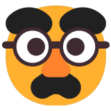 🥸 Visage Déguisé Emoji par Microsoft