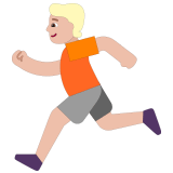 🏃🏼 Person Running: Medium-Light Skin Tone, Emoji by Microsoft