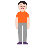 🧍🏻 Personne Debout : Peau Claire Emoji par Microsoft