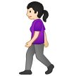 🚶🏻‍♀️ Woman Walking: Light Skin Tone, Emoji by Samsung