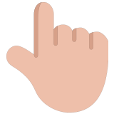 👆🏼 Backhand Index Pointing Up: Medium-Light Skin Tone, Emoji by Microsoft