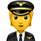 🧑‍✈️ Pilot(in) Emoji von Apple