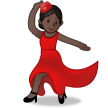💃🏿 Woman Dancing: Dark Skin Tone, Emoji by Samsung