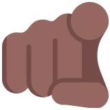 🫵🏾 Auf Betrachter Zeigender Zeigefinger: Mitteldunkle Hautfarbe Emoji von Microsoft