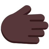 🫱🏿 Rightwards Hand: Dark Skin Tone, Emoji by Microsoft
