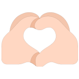🫶🏻 Heart Hands: Light Skin Tone, Emoji by Microsoft
