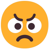 😠 Visage En Colère Emoji par Microsoft