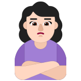 🙎🏻‍♀️ Woman Pouting: Light Skin Tone, Emoji by Microsoft