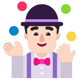 🤹🏻‍♂️ Jongleur: Helle Hautfarbe Emoji von Microsoft