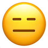 😑 Ausdrucksloses Gesicht Emoji von Apple