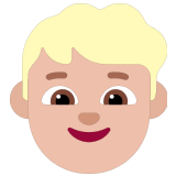 👦🏼 Garçon : Peau Moyennement Claire Emoji par Microsoft