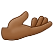 🫴🏾 Palm Up Hand: Medium-Dark Skin Tone, Emoji by Samsung