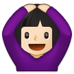 🙆🏻‍♀️ Woman Gesturing Ok: Light Skin Tone, Emoji by Samsung
