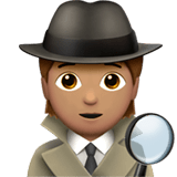 🕵🏽 Detektiv(in): Mittlere Hautfarbe Emoji von Apple