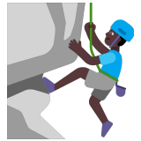 🧗🏿‍♂️ Bergsteiger: Dunkle Hautfarbe Emoji von Microsoft