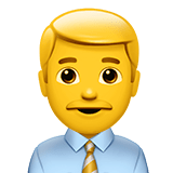 👨‍💼 Büroangestellter Emoji von Apple