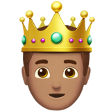 🤴🏽 Принц: Средний Тон Кожи, смайлик от Apple