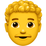 👨‍🦱 Mann: Lockiges Haar Emoji von Apple
