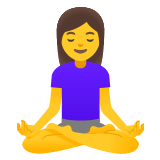 🧘‍♀️ Femme Dans La Posture Du Lotus Emoji par Google
