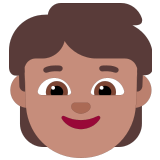 🧒🏽 Kind: Mittlere Hautfarbe Emoji von Microsoft