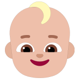 👶🏼 Baby: Mittelhelle Hautfarbe Emoji von Microsoft