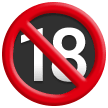 🔞 Minderjährige Verboten Emoji von Samsung
