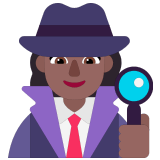 🕵🏾‍♀️ Detektivin: Mitteldunkle Hautfarbe Emoji von Microsoft