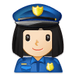 👮🏻‍♀️ Woman Police Officer: Light Skin Tone, Emoji by Samsung