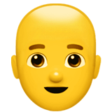 👨‍🦲 Homme : Chauve Emoji par Apple