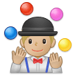🤹🏼‍♂️ Jongleur : Peau Moyennement Claire Emoji par Samsung