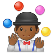 🤹🏾‍♂️ Man Juggling: Medium-Dark Skin Tone, Emoji by Samsung