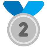 🥈 Silbermedaille Emoji von Microsoft
