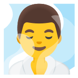🧖‍♂️ Mann in Dampfsauna Emoji von Google