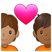 🧑🏽‍❤️‍🧑🏾 Couple with Heart: Person, Person, Medium Skin Tone, Medium-Dark Skin Tone, Emoji by Samsung