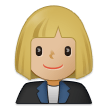 👩🏼‍💼 Büroangestellte: Mittelhelle Hautfarbe Emoji von Samsung