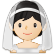 👰🏻 Person with Veil: Light Skin Tone, Emoji by Samsung