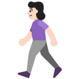 🚶🏻‍♀️ Woman Walking: Light Skin Tone, Emoji by Microsoft