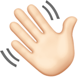 👋🏻 Waving Hand: Light Skin Tone, Emoji by Apple