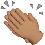 👏🏽 Clapping Hands: Medium Skin Tone, Emoji by Apple
