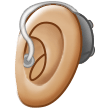 🦻🏼 Oreille Appareillée : Peau Moyennement Claire Emoji par Samsung