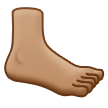 🦶🏽 Foot: Medium Skin Tone, Emoji by Samsung