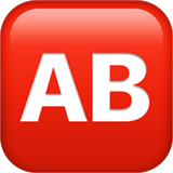 🆎 Großbuchstaben Ab in Rotem Quadrat Emoji von Apple